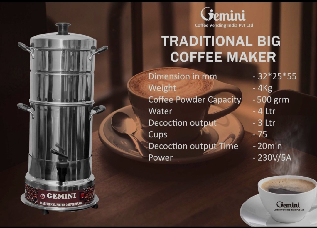 Gemini Filter Coffee Maker - Gemini Coffee Vending India Pvt Ltd