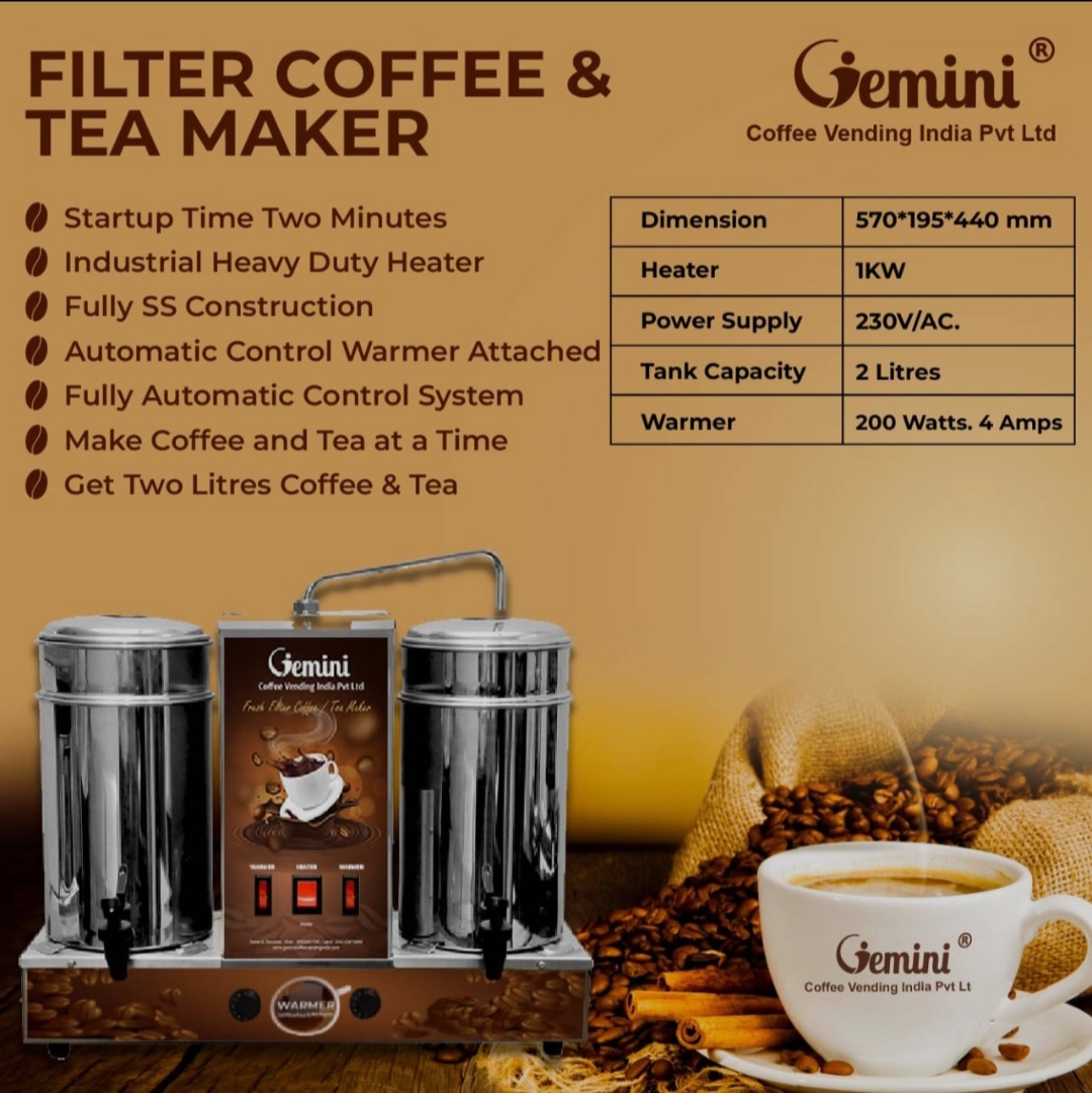Gemini Filter Coffee Maker - Gemini Coffee Vending India Pvt Ltd